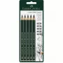 Faber-Castell Castell 9000 Jumbo zestaw ołówków grafitowych, 5 stopni twardości (B, 2B, 4B, 6B, 8B), sześciokątny, FSC cedr 119397