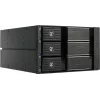 Fantec BP-SA2131 3-kieszeniowy moduł backplane SAS/SATA do wnęki 5,25 cala - Hot-Swap bez tacki, wentylator 70mm, czarne aluminium 2185