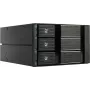 Fantec BP-SA2131 3-kieszeniowy moduł backplane SAS/SATA do wnęki 5,25 cala - Hot-Swap bez tacki, wentylator 70mm, czarne aluminium 2185