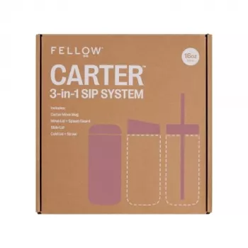 Fellow Carter Move Mug 3-in-1 473 ml Termiczny Kubek z 3 Pokrywkami Róż Pudrowy