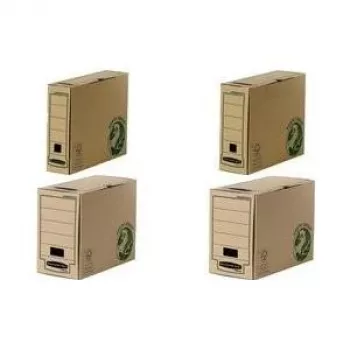 Fellowes BANKERS BOX EARTH Pudełko archiwizacyjne, brązowe, grzbiet 150 mm, 100% tektura z recyklingu, zamykana klapka, 1 sztuka (4473202)