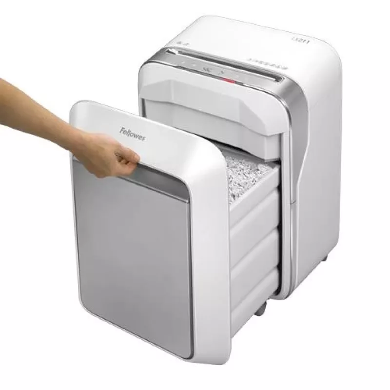 Niszczarka Fellowes Powershred LX211 Micro-Cut, 15 arkuszy, 23 litry, biała