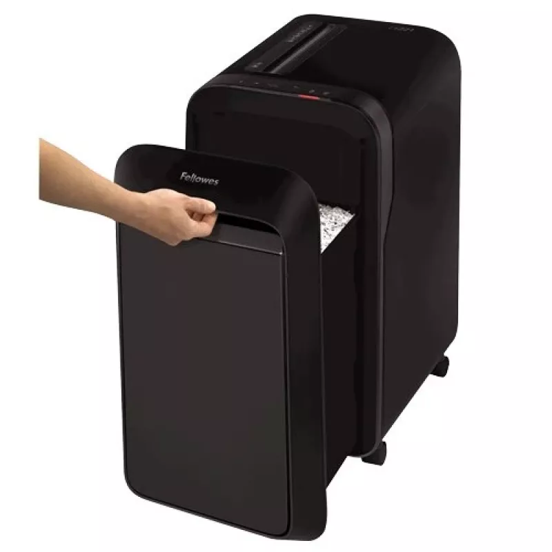 Fellowes Powershred LX221 Niszczarka o mikrocięciu, 17 arkuszy, zabezpieczenie P-5, kosz 30 l, czarna 5050401