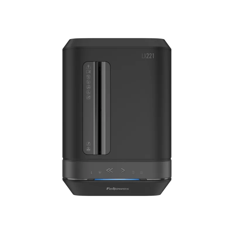 Fellowes Powershred LX221 Niszczarka o mikrocięciu, 17 arkuszy, zabezpieczenie P-5, kosz 30 l, czarna 5050401