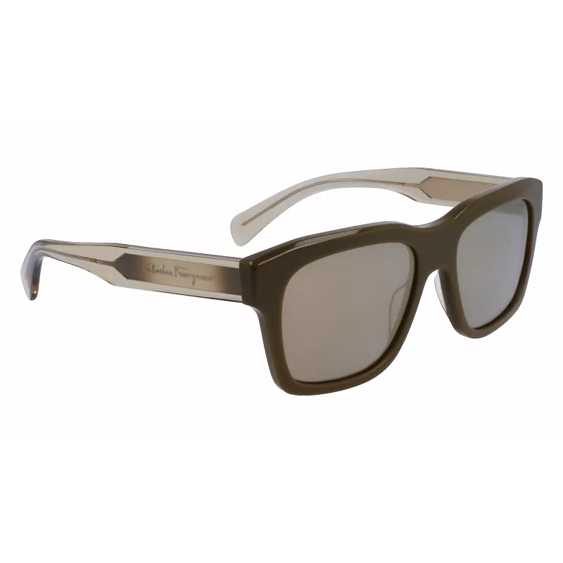FERRAGAMO MAN SF1087S561832 Okulary przeciwsłoneczne Dark Havana Grey 56/18/145 mm
