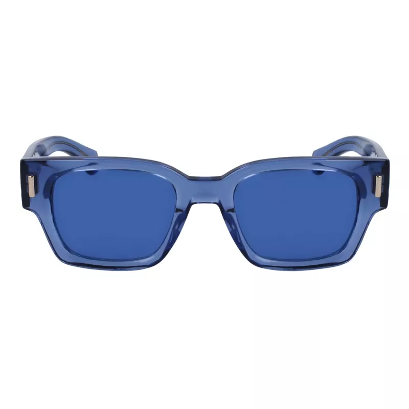 Okulary przeciwsłoneczne FERRAGAMO SF2010S522143 - Prostokątna oprawka acetatowa, ochrona UV400, soczewki 52 mm