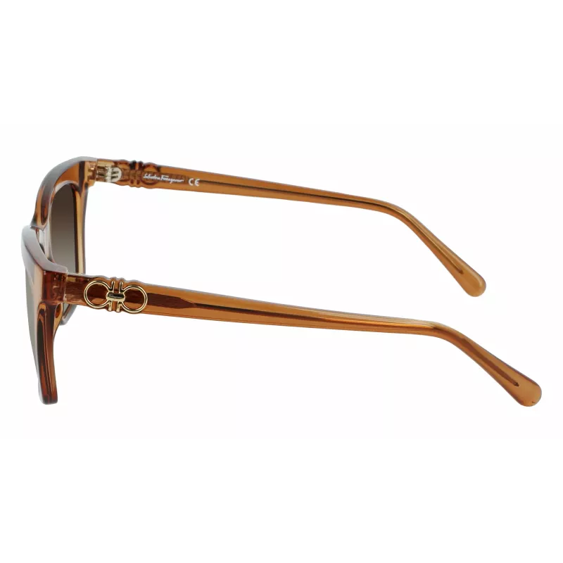 FERRAGAMO SF1027S-210 Okulary przeciwsłoneczne damskie Havana Brown 55mm