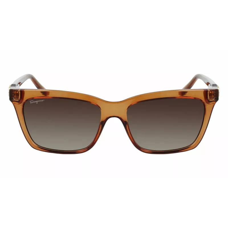 FERRAGAMO SF1027S-210 Okulary przeciwsłoneczne damskie Havana Brown 55mm