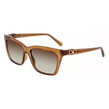 FERRAGAMO SF1027S-210 Okulary przeciwsłoneczne damskie Havana Brown 55mm