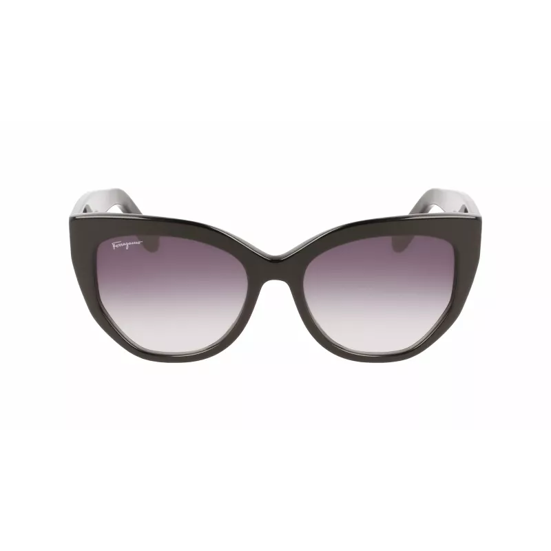 FERRAGAMO SF1061S-001 Okulary przeciwsłoneczne damskie Czarny Szary 56/18/145 mm