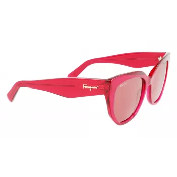 FERRAGAMO SF1061S-613 Damskie okulary przeciwsłoneczne kocie oko Havana brązowy gradient 56/18/145 mm