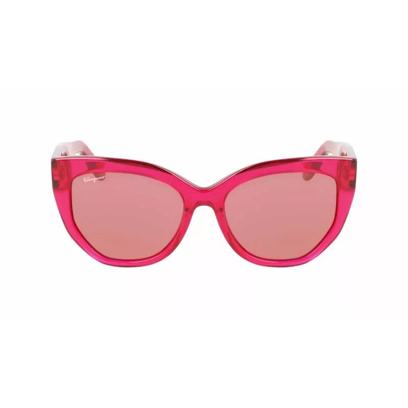 FERRAGAMO SF1061S-613 Damskie okulary przeciwsłoneczne kocie oko Havana brązowy gradient 56/18/145 mm