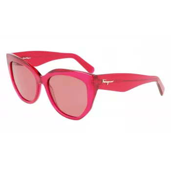 FERRAGAMO SF1061S-613 Damskie okulary przeciwsłoneczne kocie oko Havana brązowy gradient 56/18/145 mm