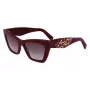 FERRAGAMO SF1081SE-603 Damskie okulary przeciwsłoneczne Cat Eye Burgundowo-Brązowy Gradient 55mm