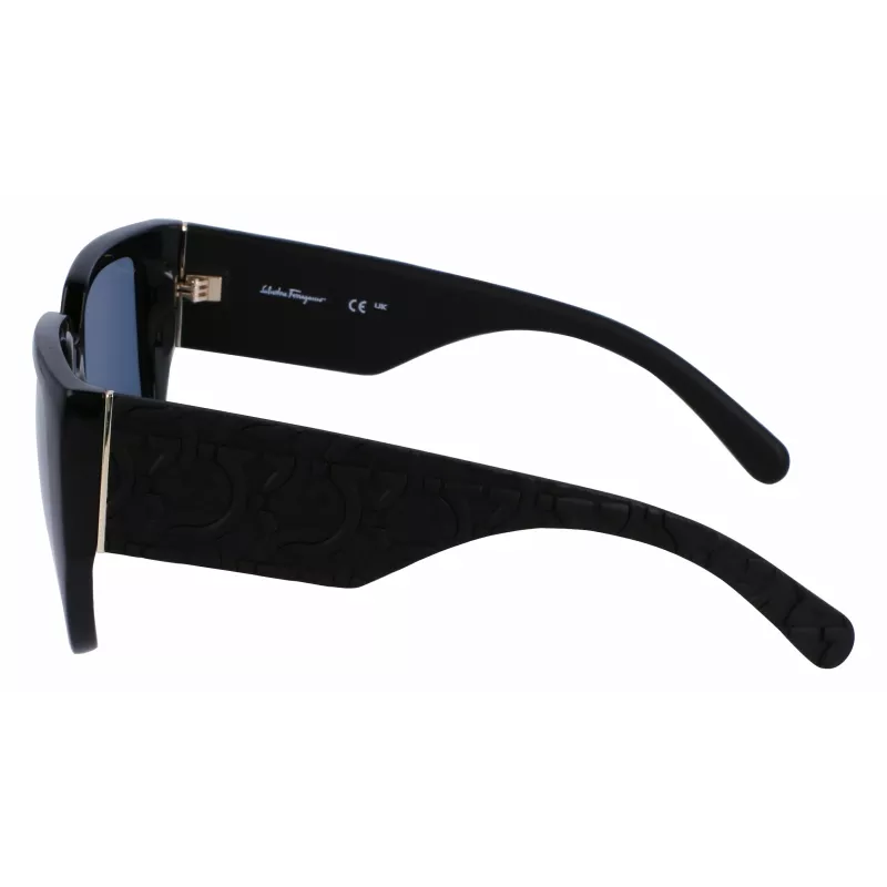 Okulary przeciwsłoneczne Ferragamo SF1088SE-001 Damskie Motylkowe Acetat Czarny Szary 57mm