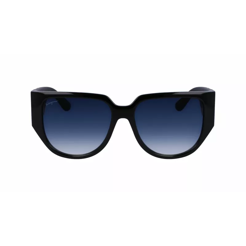 Okulary przeciwsłoneczne Ferragamo SF1088SE-001 Damskie Motylkowe Acetat Czarny Szary 57mm