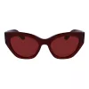 FERRAGAMO SF1107S552065 Damskie kwadratowe okulary przeciwsłoneczne z acetatu Havana Brown Gradient 55/20/140 mm