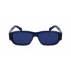 Okulary przeciwsłoneczne męskie FERRAGAMO SF1109S571443, oprawka z matowego czarnego acetatu, szare soczewki poliwęglanowe, 57 mm