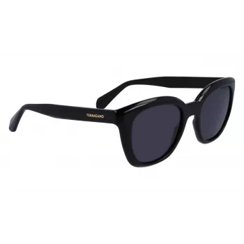 Okulary przeciwsłoneczne FERRAGAMO SF2000S522100 dla kobiet, oprawka Havana acetate, soczewki gradientowe szare, 52/21/145 mm