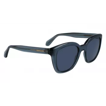 FERRAGAMO SF2000S522143 Okulary przeciwsłoneczne damskie Havana Brązowy Gradient 52mm