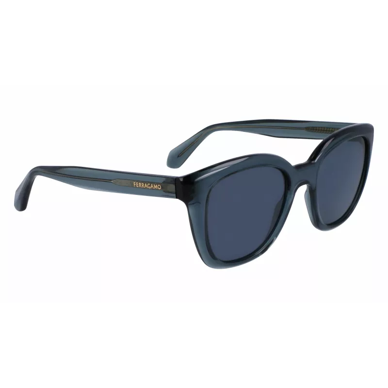 FERRAGAMO SF2000S522143 Okulary przeciwsłoneczne damskie Havana Brązowy Gradient 52mm