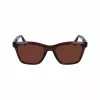 FERRAGAMO SF2001S-232 Unisex Okulary Przeciwsłoneczne Havana Brązowa Kwadratowa Oprawka Acetatowa Brązowe Szkła 54/20/145 mm