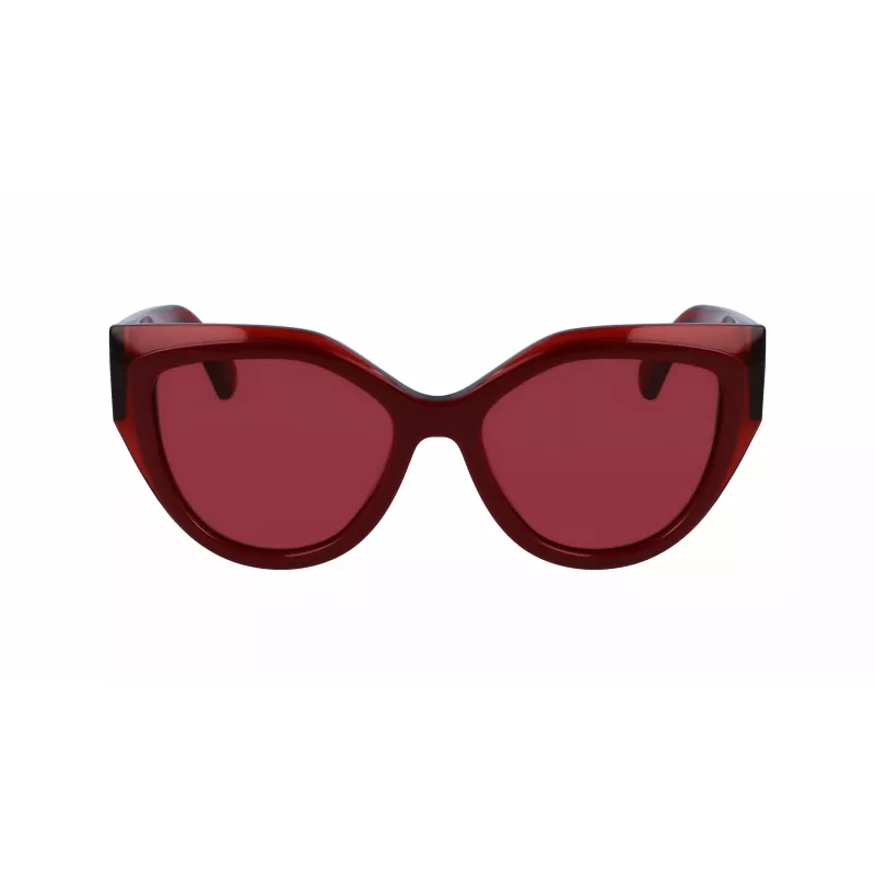 FERRAGAMO SF2004S-618 Damskie okulary przeciwsłoneczne Motylkowe Havana Acetat Brązowe Gradientowe Szkła 53/18/140 mm