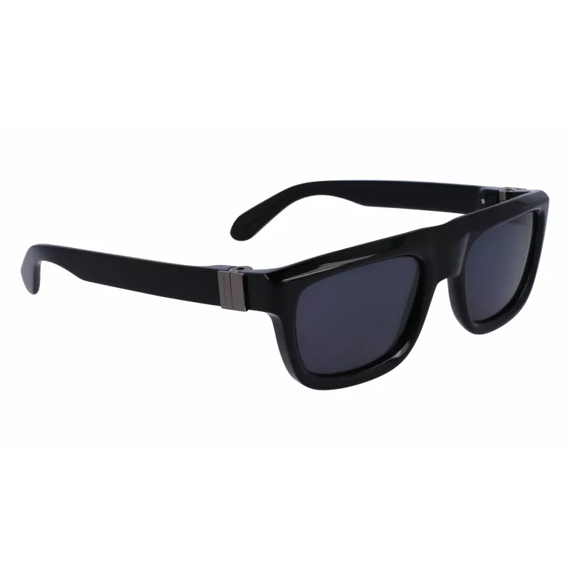 FERRAGAMO SF2009S-001 Okulary przeciwsłoneczne męskie - czarna oprawka szare szkła 56/21/145 mm