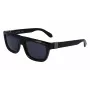 FERRAGAMO SF2009S-001 Okulary przeciwsłoneczne męskie - czarna oprawka szare szkła 56/21/145 mm