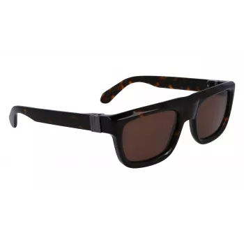 FERRAGAMO SF2009S-242 Okulary przeciwsłoneczne męskie kwadratowe z acetylenu Havana Brązowy Gradient 56/21/145 mm
