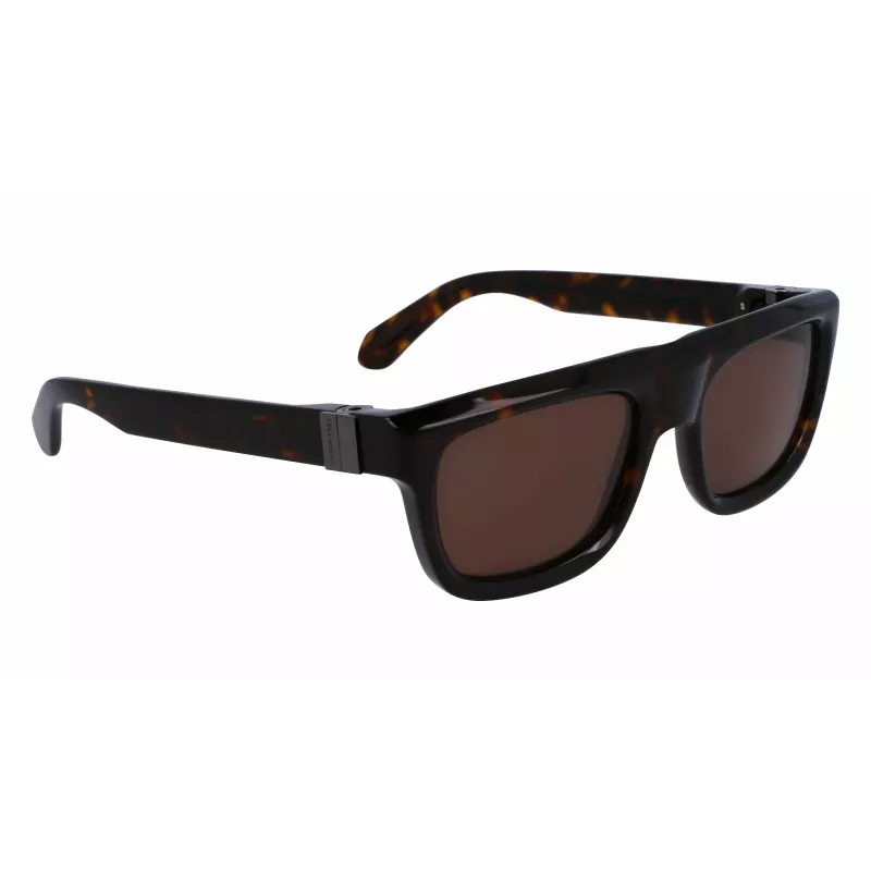 FERRAGAMO SF2009S-242 Okulary przeciwsłoneczne męskie kwadratowe z acetylenu Havana Brązowy Gradient 56/21/145 mm