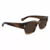 Okulary przeciwsłoneczne Ferragamo SF2010S-319 Mężczyźni Zielony Hawana Kształt kwadratowy Acetat 52mm