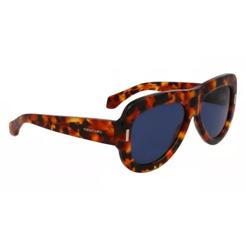 Okulary przeciwsłoneczne FERRAGAMO SF2029SE-240 damskie, motylkowe, Havana Brown Gradient 57mm