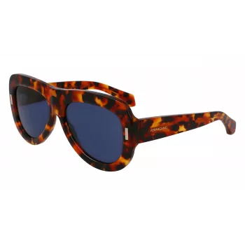 Okulary przeciwsłoneczne FERRAGAMO SF2029SE-240 damskie, motylkowe, Havana Brown Gradient 57mm
