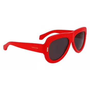 Okulary przeciwsłoneczne damskie FERRAGAMO SF2029SE-600 - Dark Havana, szare szkła, 57 mm