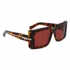 FERRAGAMO SF2032S-242 Okulary przeciwsłoneczne damskie Havana Acetate Kwadratowa oprawka Brązowe soczewki gradientowe 55/19/140 mm