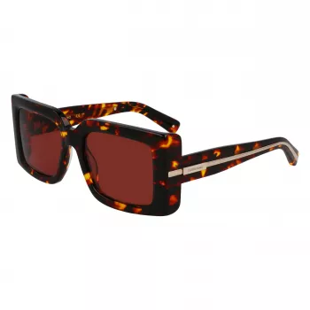 FERRAGAMO SF2032S-242 Okulary przeciwsłoneczne damskie Havana Acetate Kwadratowa oprawka Brązowe soczewki gradientowe 55/19/140 mm