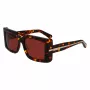 FERRAGAMO SF2032S-242 Okulary przeciwsłoneczne damskie Havana Acetate Kwadratowa oprawka Brązowe soczewki gradientowe 55/19/140 mm