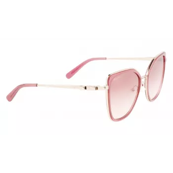 Okulary przeciwsłoneczne FERRAGAMO SF293S-774 damskie, oprawka Havana acetat, soczewki brązowe gradientowe 54/19/140 mm