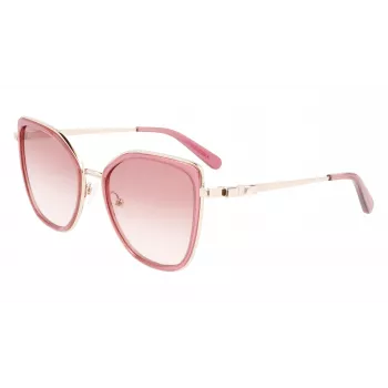 Okulary przeciwsłoneczne FERRAGAMO SF293S-774 damskie, oprawka Havana acetat, soczewki brązowe gradientowe 54/19/140 mm