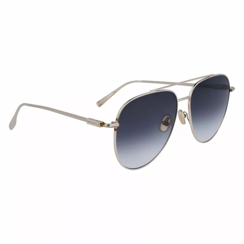 Okulary przeciwsłoneczne męskie FERRAGAMO SF308S-715 Havana Brąz Acetat 61mm