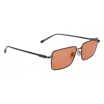 Okulary przeciwsłoneczne Ferragamo SF309S5715017 dla mężczyzn - czarna oprawka acetatowa, szare soczewki poliwęglanowe, 57mm