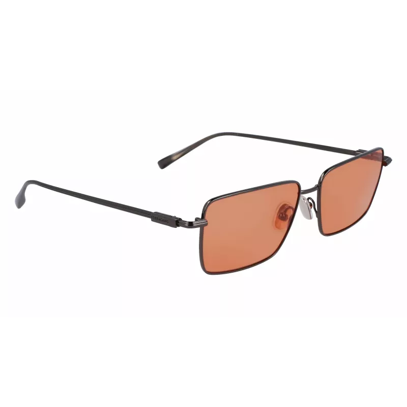 Okulary przeciwsłoneczne Ferragamo SF309S5715017 dla mężczyzn - czarna oprawka acetatowa, szare soczewki poliwęglanowe, 57mm