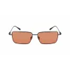 Okulary przeciwsłoneczne Ferragamo SF309S5715017 dla mężczyzn - czarna oprawka acetatowa, szare soczewki poliwęglanowe, 57mm