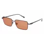 Okulary przeciwsłoneczne Ferragamo SF309S5715017 dla mężczyzn - czarna oprawka acetatowa, szare soczewki poliwęglanowe, 57mm
