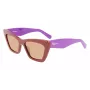 Okulary przeciwsłoneczne FERRAGAMO SF929S-209 damskie, Havana, motylkowe, acetat, brązowy gradient 55/17/145 mm