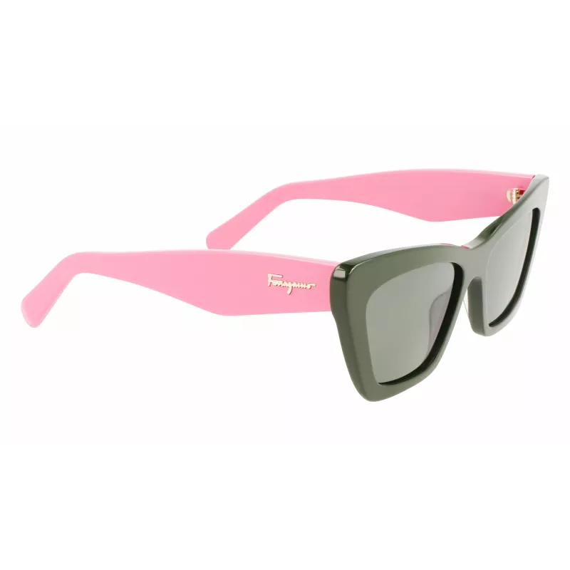 Okulary przeciwsłoneczne FERRAGAMO SF929S-304 damskie Havana brązowe prostokątne acetat 55mm