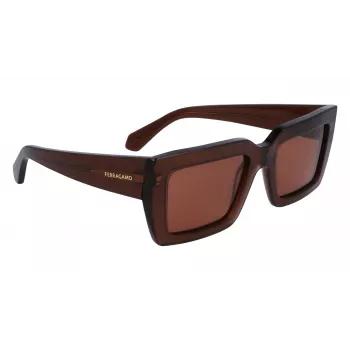 Okulary przeciwsłoneczne FERRAGAMO damskie SF1108S542123 Brąz Havana 54/21/140 mm