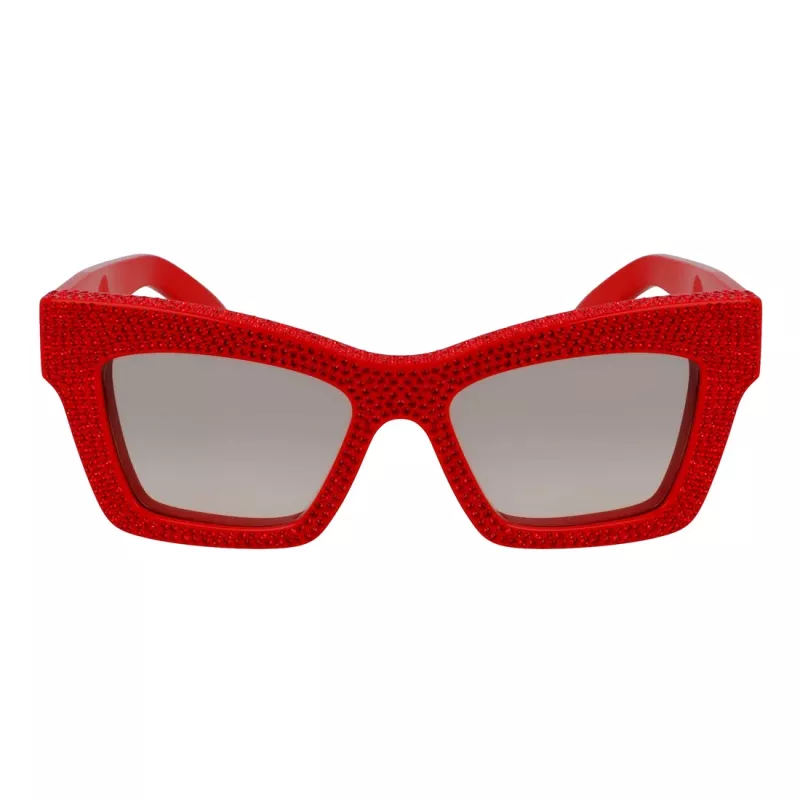 Okulary przeciwsłoneczne Ferragamo damskie SF2045SR52176 prostokątna oprawka acetatowa brązowe soczewki gradientowe 52/17/140 mm