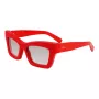 Okulary przeciwsłoneczne Ferragamo damskie SF2045SR52176 prostokątna oprawka acetatowa brązowe soczewki gradientowe 52/17/140 mm